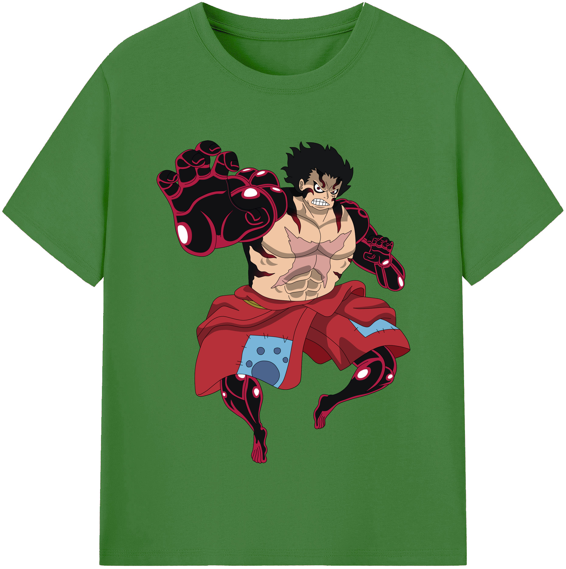 ワンピース モンキー・D・ルフィ ONE PIECE Monkey D. Luffy レディースカジュアルプリントTシャツ（綿100％）